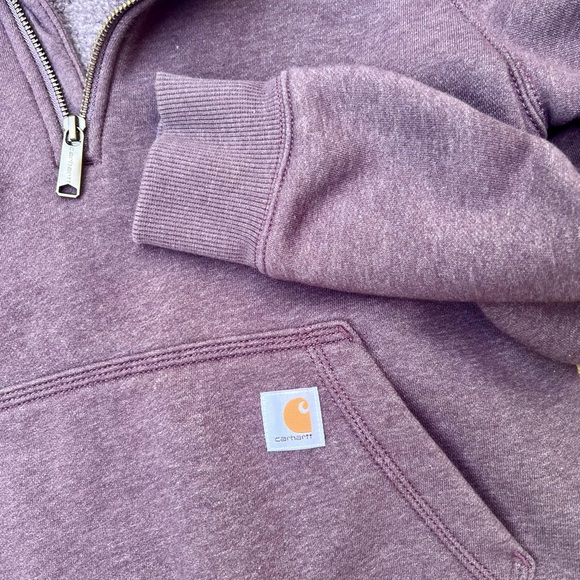 Carhartt WOMEN'S RELAXED FIT MIDWEIGHT QUARTER-ZIP MOCK-NECK SWEATSHIRT - Picture 4 of 4